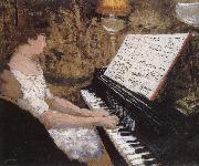 Edouard Vuillard Piano lady oil